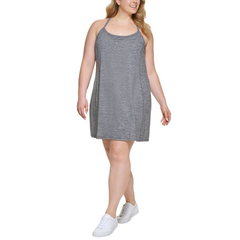 Calvin Klein Performance Plus Size Space Dyed Strappy Tank Dress